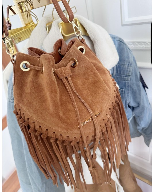 SKÓRZANA TOREBKA FRĘDZLE ▪️