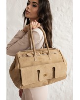 SKÓRZANA TOREBKA ZAMSZ ▪️biega