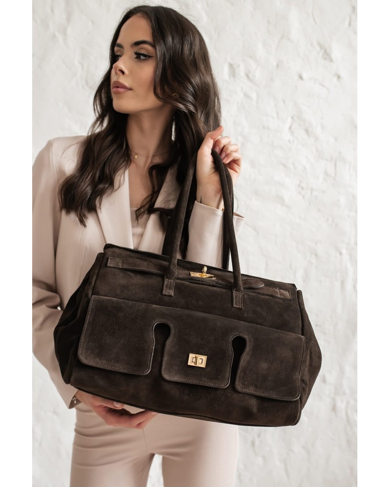 SKÓRZANA TOREBKA ZAMSZ ▪️biega