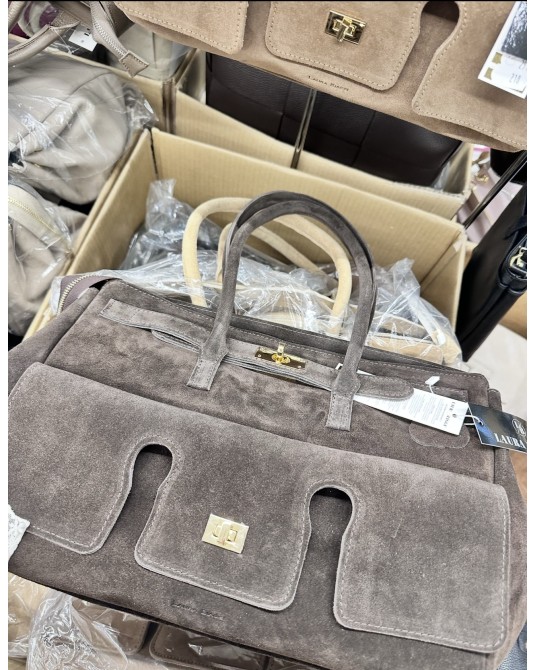 SKÓRZANA TOREBKA ZAMSZ ▪️biega