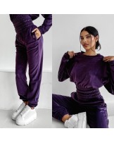 KOMPLET VELUR ▪️Casual ŚLIWKA