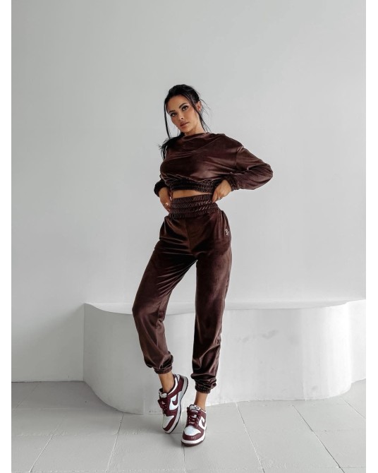 KOMPLET VELUR ▪️Casual CZEKOLADA