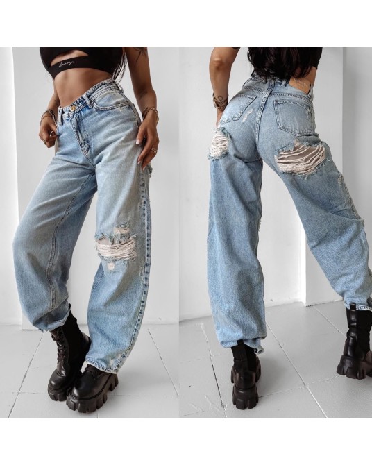 SPODNIE BAGGY ME LEO ▪️niebieskie