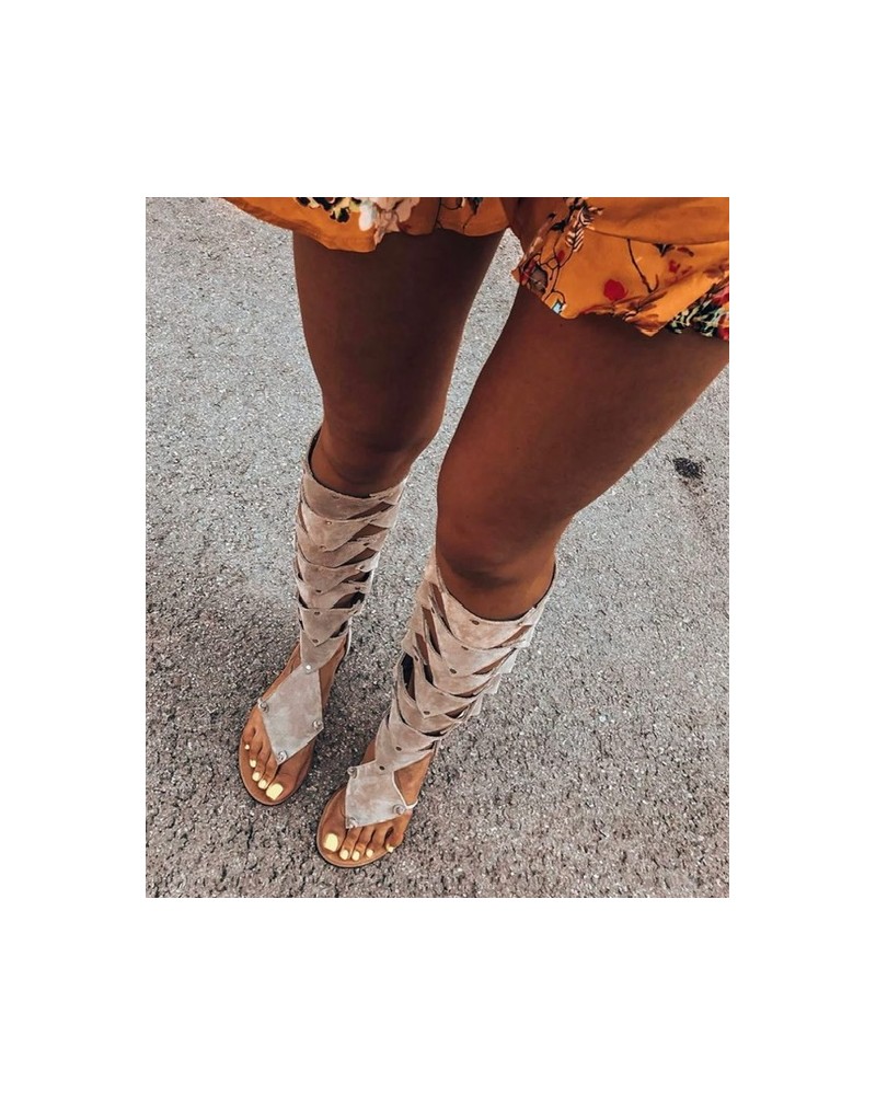 SKÓRZANE GLADIATORKI SKÓRA ▪️Cappucino