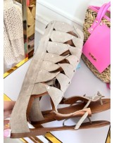 SKÓRZANE GLADIATORKI SKÓRA ▪️Cappucino