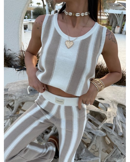 Komplet DZIANINOWY ▪️ecru beż