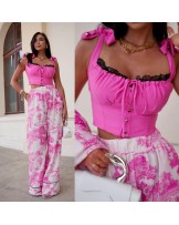 GORESTOWA BLUZECZKA ▪️z koronka PINK