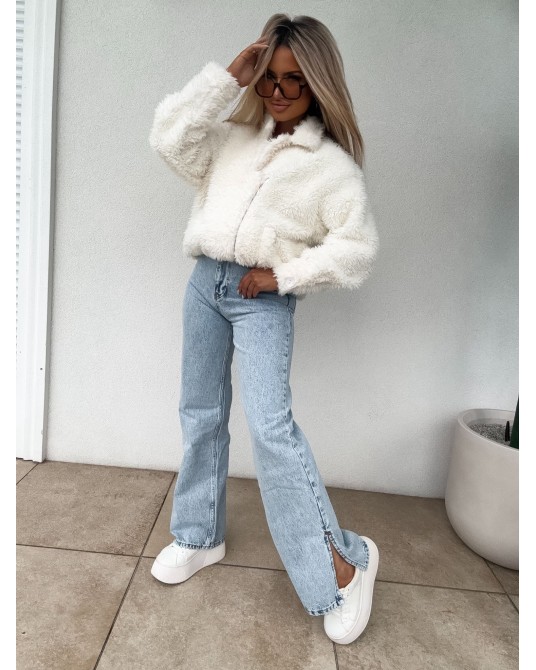 JEANSY z rozcięciem ▪️Mom FIT