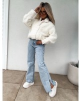 JEANSY z rozcięciem ▪️Mom FIT