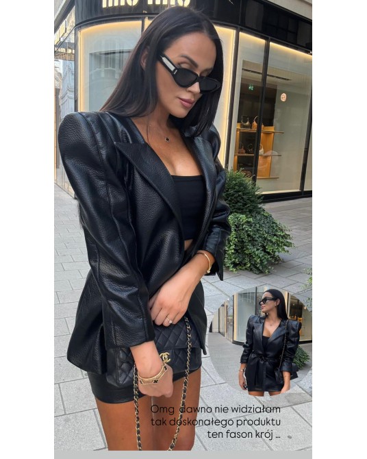 STYLOWA MARYNARKA FASHION LEATHER ▪️black