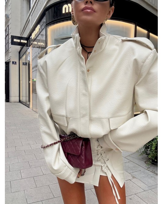 SPÓDNICA LEATHER MINI WIAZANIE ▪️