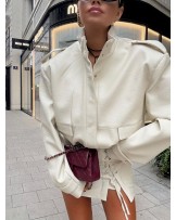 SPÓDNICA LEATHER MINI WIAZANIE ▪️