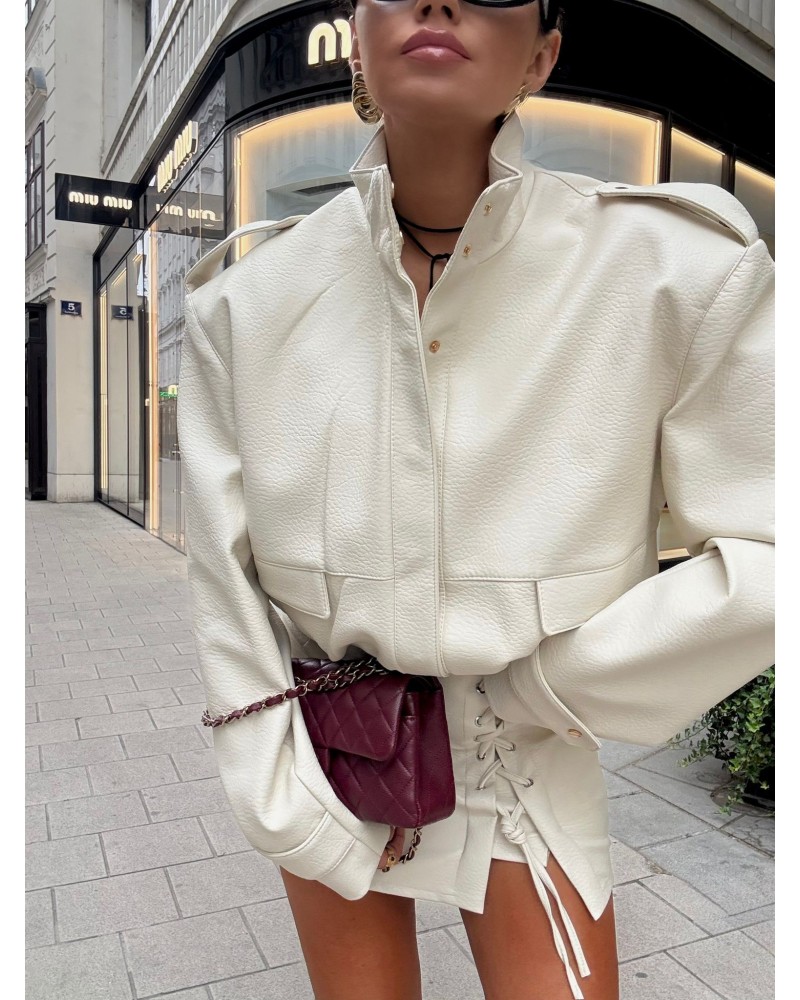 SPÓDNICA LEATHER MINI WIAZANIE ▪️