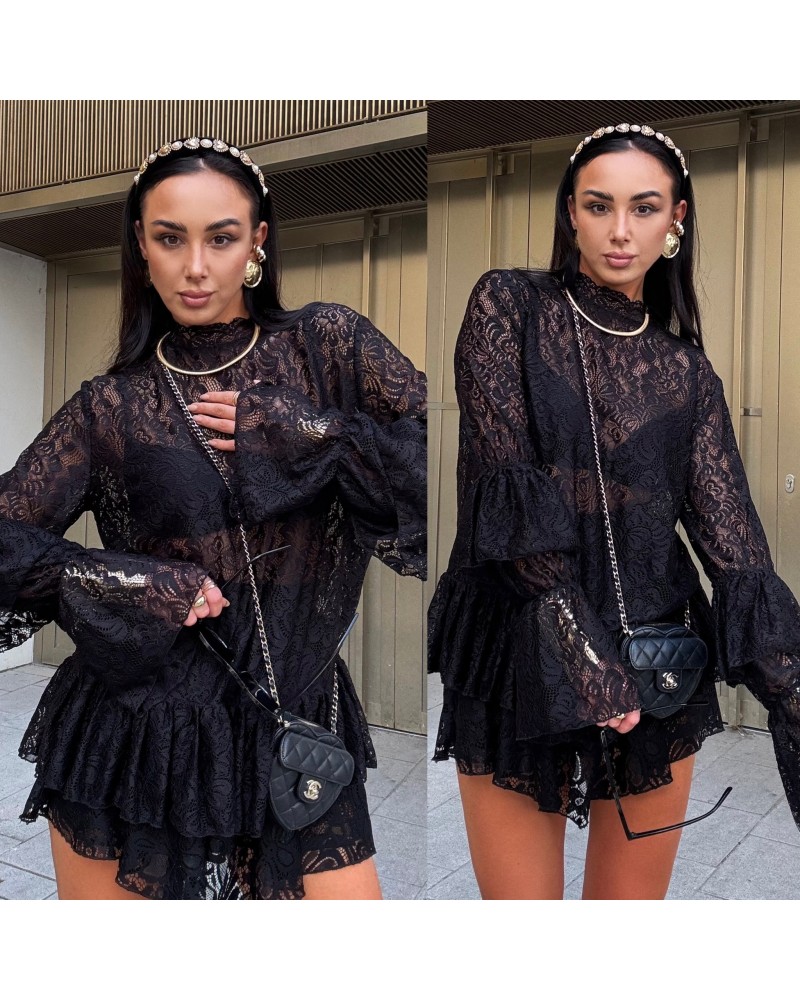 KORONKOWE SPODNICZKO SPODENKI ▪️CZARNE