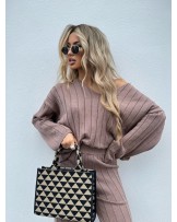 SWETERKOWY KOMPLET CANY MOKKA ▪️