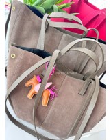 SKÓRZANA TOREBKA MID  ▪️POLENEE mokka