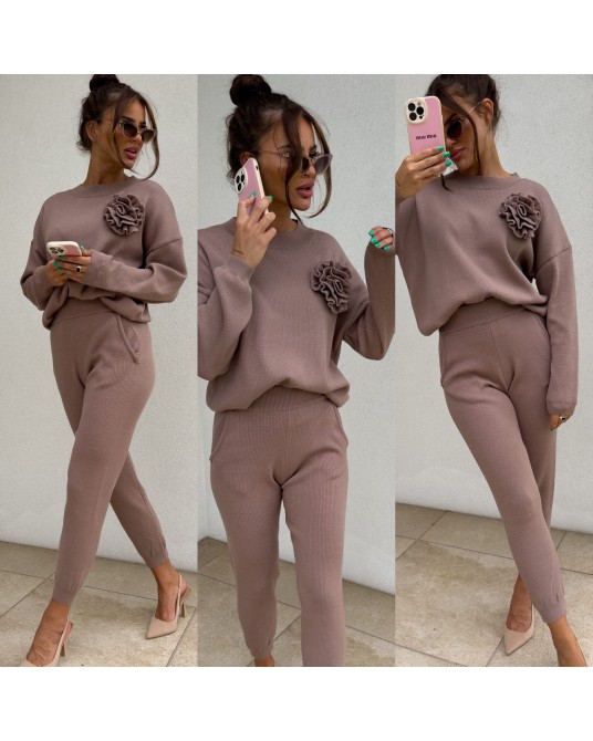 KASZMIROWY KOMPLET ▪️z róża MOKKA