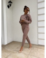 KASZMIROWY KOMPLET ▪️z róża MOKKA