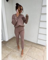 KASZMIROWY KOMPLET ▪️z róża MOKKA