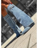 SKÓRZANE KOZAKI ▪️JEANS 