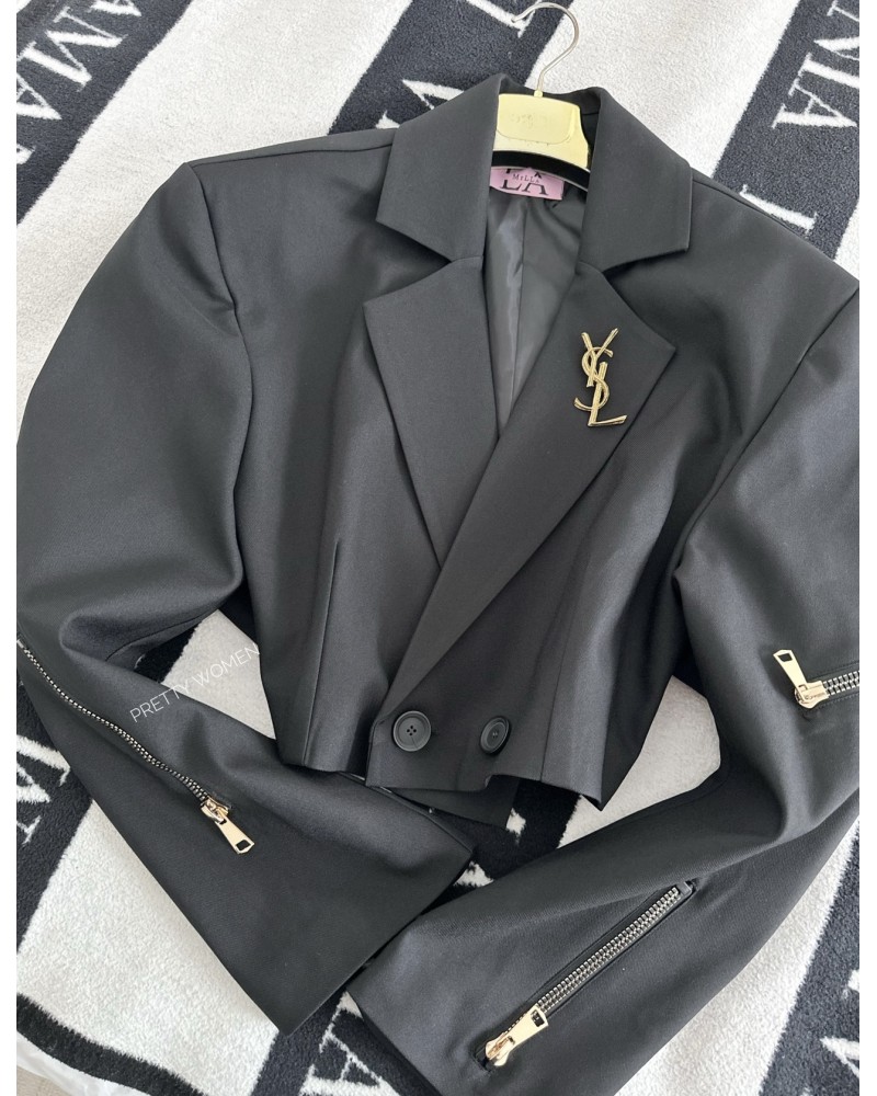 CZARNA MARYNARKA ZIP ▪️New Collection