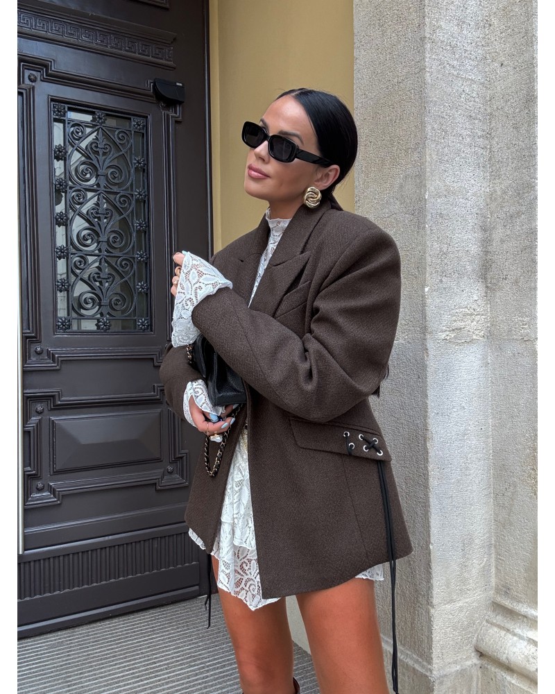 Wierzchnia CZEKOLADOWA MARYNARKA ▪️wiązania