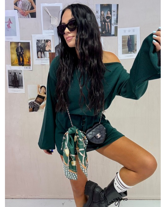 SWETERKOWA TUNIKO SUKIENKA ▪️zieleń