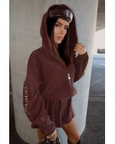 CZEKOLADOWY KOMBINEZON Z HAFTEM ▪️