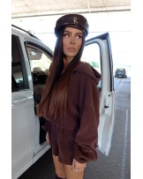 CZEKOLADOWY KOMBINEZON Z HAFTEM ▪️