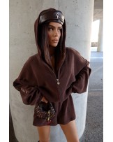 CZEKOLADOWY KOMBINEZON Z HAFTEM ▪️