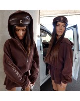 CZEKOLADOWY KOMBINEZON Z HAFTEM ▪️