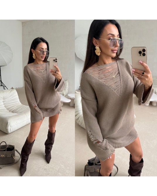 Sweter SUKIENKA ▪️wełna alpaka LATTE