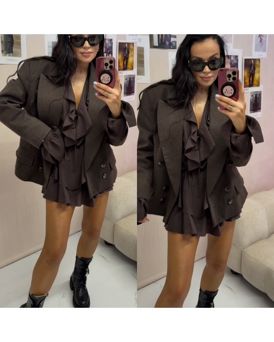 Spódniczko spodenki ▪️CZEKOLADOWE