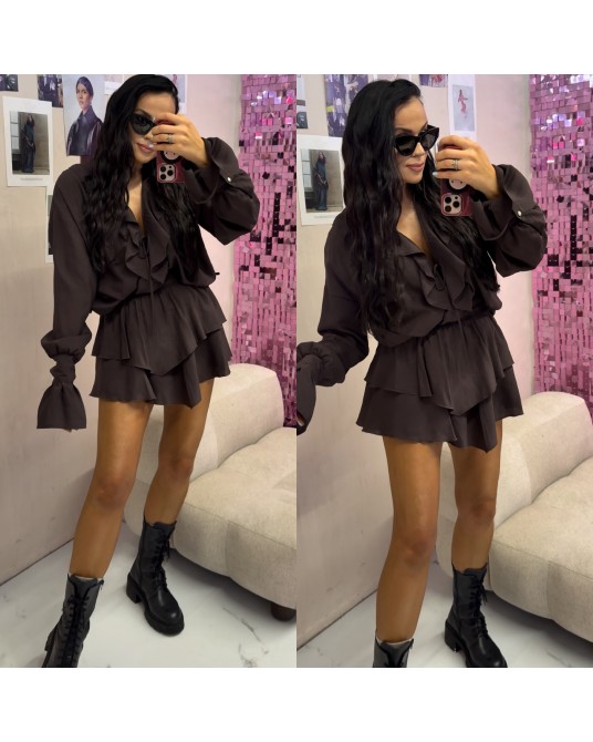 Spódniczko spodenki ▪️CZEKOLADOWE