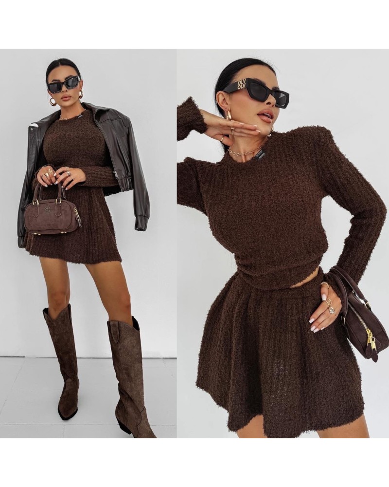 DZIANINOWY KOMPLET ▪️Czekolada