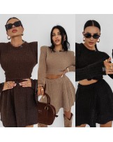 DZIANINOWY KOMPLET ▪️Czekolada