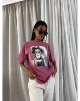 DEKATYZOWANY T▪️SHIRT brudny róż