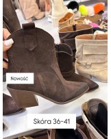 SKÓRZANE BOTKI CZEKOLADOWE ▪️