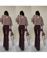 Spodnie dzwony Leggisny ▪️CZEKOLADOWE ER