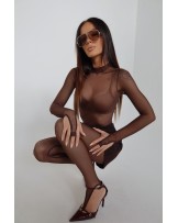 Legginsy półtrasparentne ▪️CZEKOLADA