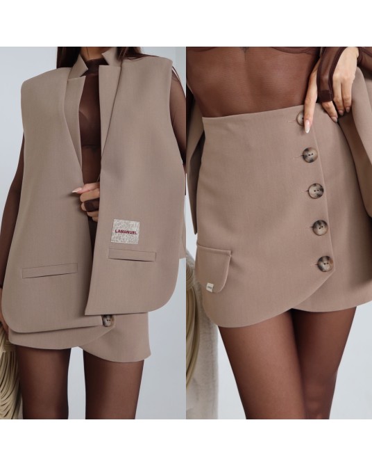 SPÓDNICA FOLD ▪️beżowa