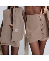 SPÓDNICA FOLD ▪️beżowa