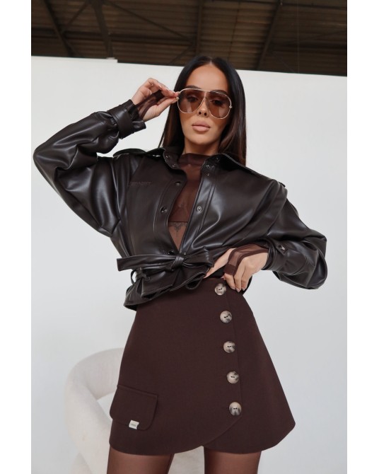 SPÓDNICA FOLD ▪️czekolada