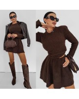 DZIANINOWY KOMPLET ▪️Czekolada