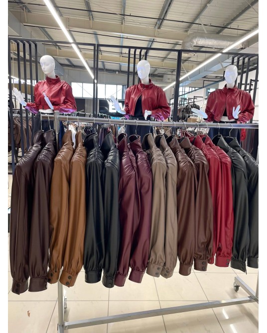 KURTKA Z EKO SKÓRY PREMIUM ▪️bordo