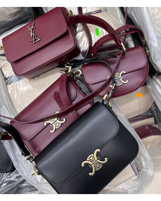 SKÓRZANA Torebka CELINE ▪️BORDO