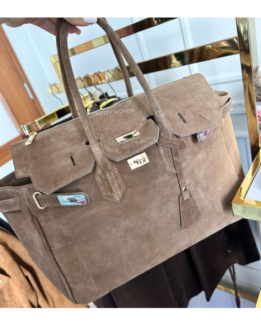 TOREBKA SKÓRA ZAMSZ NATURANY