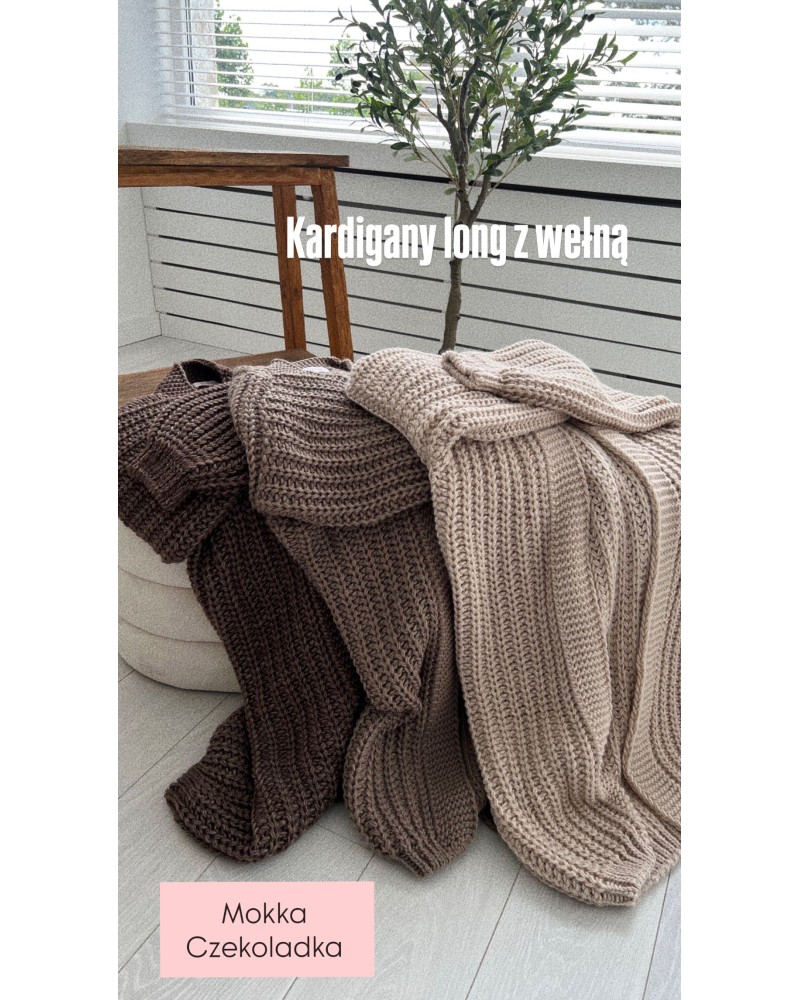 KARDIGAN LONG ▪️mokka i czekolada