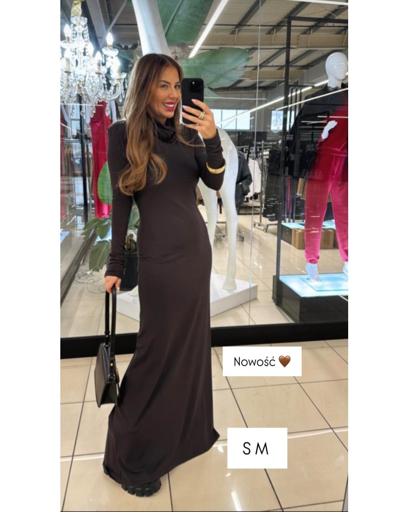 Sukienka MAXI ▪️CZEKOLADOWA