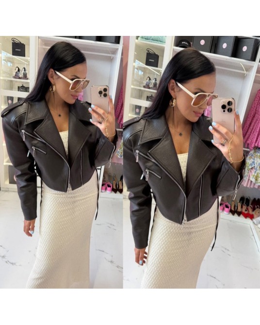 KURTKA RAMONESKA ▪️CZEKOLADOWA